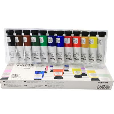 Most Popular Non-Toxic 22ml 12colors Acrylic Colors Paint Set for Artist Painting