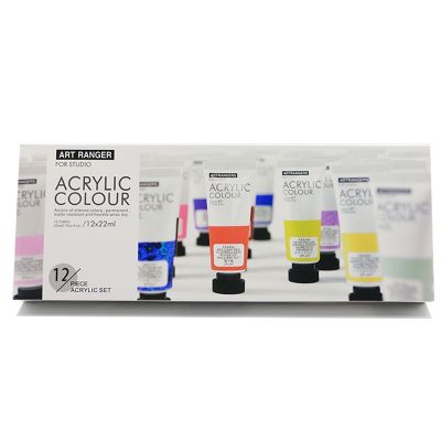 Non Toxic Rich Pigments12 Colors Acrylic Paint Set For Artist Hobby Painters