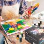 Professional 60ML 36 Colors Rich Pigments Artist Acrylic Paint Set With Brushes And Palette For Painting