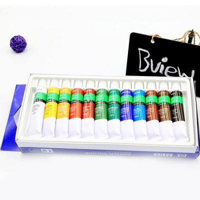 wholesale 12 colors acrylic paint set 12 for art drawing
