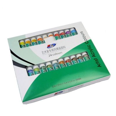 Wholesale 12ml per tube 24 colors non-toxic acrylic colour paint for artist painting