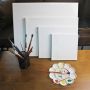 Factory Custom White Stretched Blank Artist Paint Canvas For Kids Set