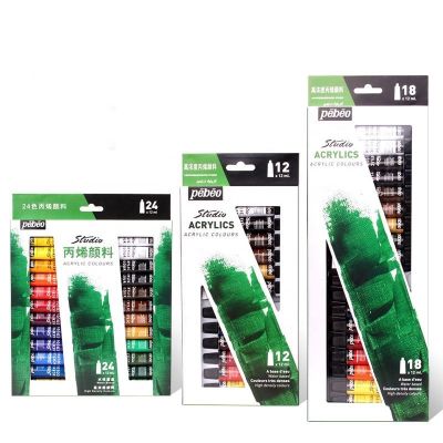 Original Studio Acrylic Paint Set With 12/18/24 Rich Colors 12ml Tube For Artist DIY Painting