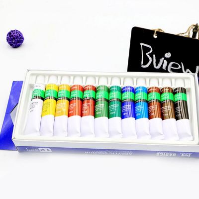 Art Professional 12 Colors Heavy Body Acrylic Permanent Paint Set