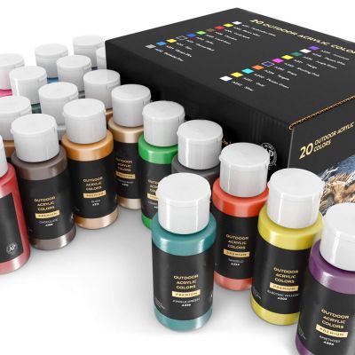 20 colors 59 ml acrylic paint set for DIY Cloth Paper Ceram