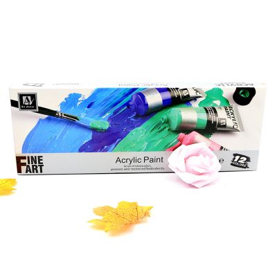 Wholesale Non Fading Non Toxic 22Ml Tube 12 Colors Acrylic Artist Paint For Painting