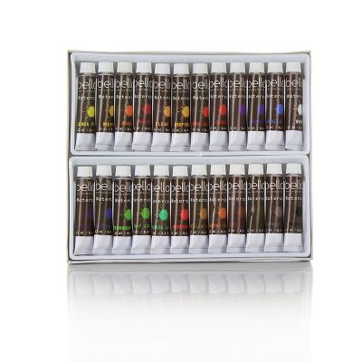 2018 hot 24 color 12ml aluminum tube watercolor paint set for artist