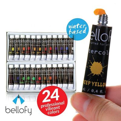 Loose package non-toxic 12ml 24 colors high quality watercolor paint for artist painting