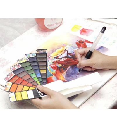 18/25/33/42colors New Design Solid Watercolor Pen Brush Paint Set For Drawing