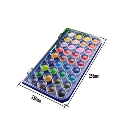 Watercolor Children Solid Powder Paint with Bonus Paintbrush Artist Students Drawing Paint Pan Palette