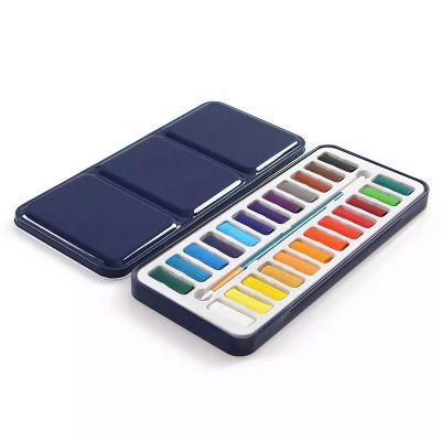 24pcs Portable Palette Water Color Paint For Budding Hobbyists And Artists