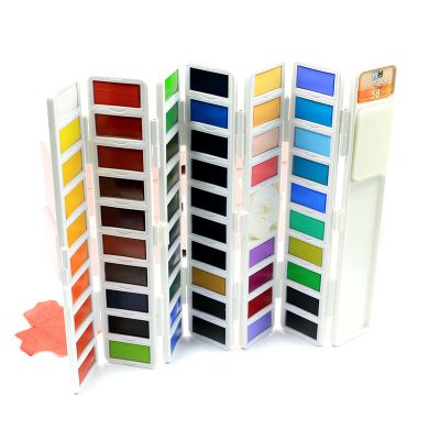 High quality with good looking collapsible portable solid watercolor paint set in gift box