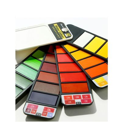 New Arrive 42 Colors Travel Artist Foldable Solid Watercolor Paint Set For Artist Painting