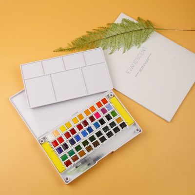 Superior 24 colors Square Solid Watercolor Painting Set With Water Supply Brush Sponge For Drawing Kids Painting