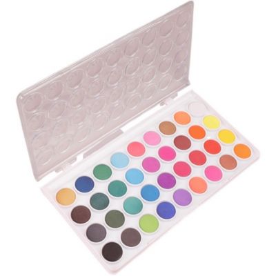 Vibrant 36 Colors Non-toxic Portable Watercolor Paint Set With Water Brush Pen For Kids Adults Travel