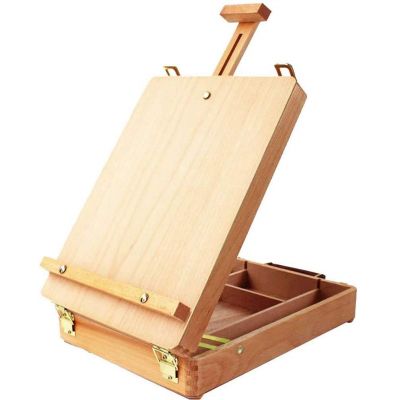 Pop Selling Large Adjustable Wood Table Sketchbox Easel For Painting Drawing
