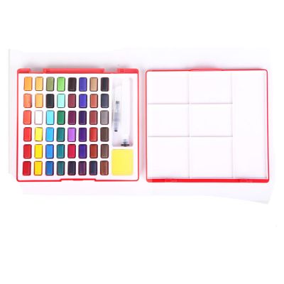 Faber Castell Artist Newest 48 Assorted Colors Solid Watercolor Paint Set With Brush Sponge Palette For Kids