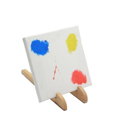 Amazon hot selling mini canvas table easel with brush