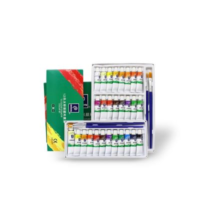 Artist quality colors set of 24 aluminum tube gouache watercolor paint for artist painting