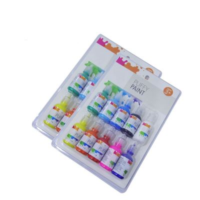 Highly pigmented vibrant colors non toxic puffy paints