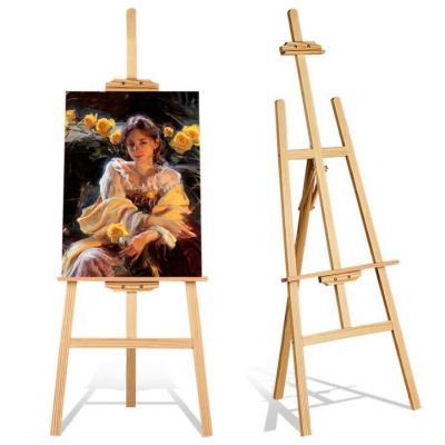 Wood Easel Folding Multifunction Watercolor Sketch Oil Painting Indoor Outdoor easel