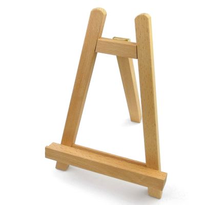 Multifunction Art Supply Small Elm Beechwood Tabletop Wood Display Artist Triangle A-Frame Easel For Painting