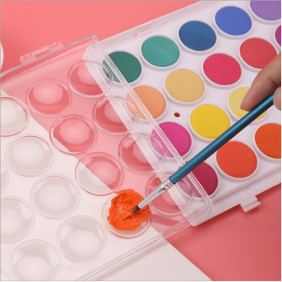 Portable 28 color Solid Watercolor Paint Set For Kids Children Students