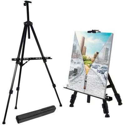 Custom Professional Multifunctional Adult Art Folding Adjustable Painting Easel Stand Set Telescopic Artist Studio Metal Easels
