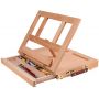 Portable Foldable Paint Box Wooden Easel With Handle And Storage Drawer