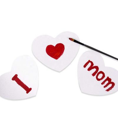 High Quality Blank Heart Shape Stretched Canvas For Kid Drawing