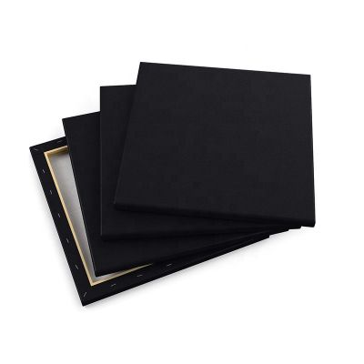 New Arrival Different Sizes Black Blank Stretched Canvas For Acrylic Oil Gouache Painting