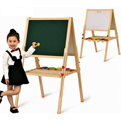 Premium Quality Wood Kid Easel On Clearance Adjustable Small Wooden Drawing Easel Stand