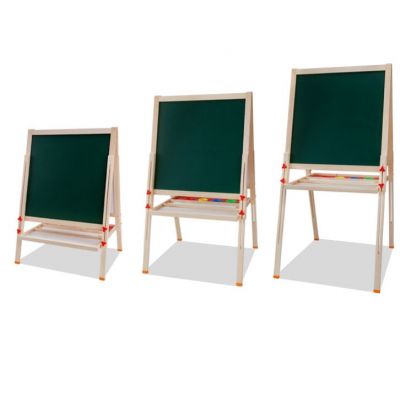 Hot Selling Double-Sided Board Adjustable Standing Kids Easel With Paper Roll Holder