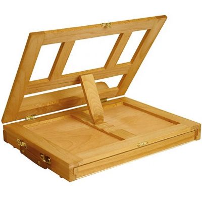 Premium Beechwood Portable Large Adjustable Wood Desk Table Easel with Wide Storage Drawer for Canvas Painting