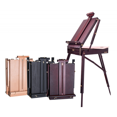 Portable Professional Antique Beech Wooden Painting Easel Box For Painting