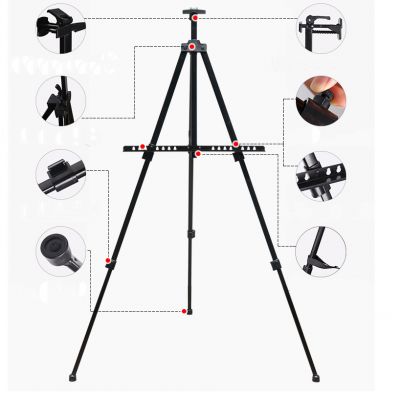 Wholesales Art Materials Adjustable Painting Black Table Top Easels For Painting and Displaying
