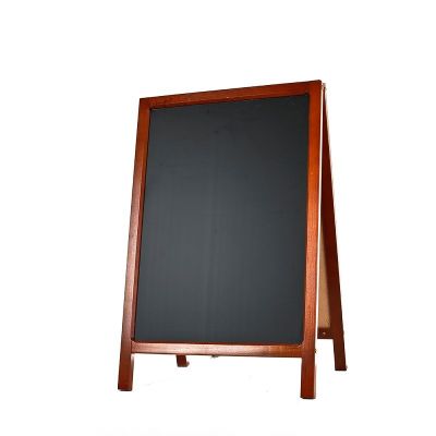 Deluxe Finished Frame Double Side Wooden Display Stand Easel For Shop Display