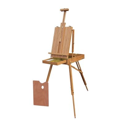 Artist Wooden Sketch Easel Stand For Painting Display, Tripod Easel Box
