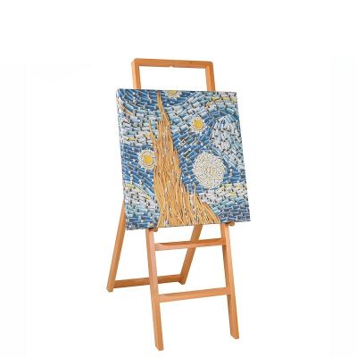 High Quality Adjustable Big Canvas Holder Artist Wooden Painting Ladder Easel