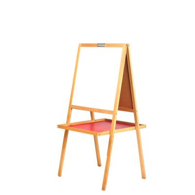 High Quality Wholesale Pine Wood Double Face Children Easel,Kids Black Chalk Board