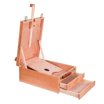 New Design Adjustable 3 Drawers Artist Wooden Box Easel For Painting Sketch