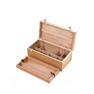 Art Supplies Painters Artists Adjustable Desk Box Easel With Drawer, Natural Box Easel