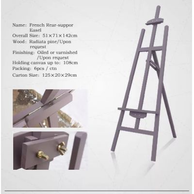 Wooden colored painting tripod easel