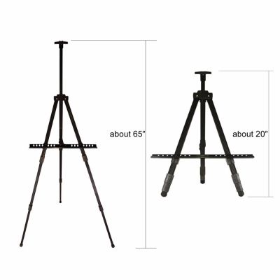 Tripod Aluminum Display Easel Stand 65 inch For Table And Floor With Portable Bag