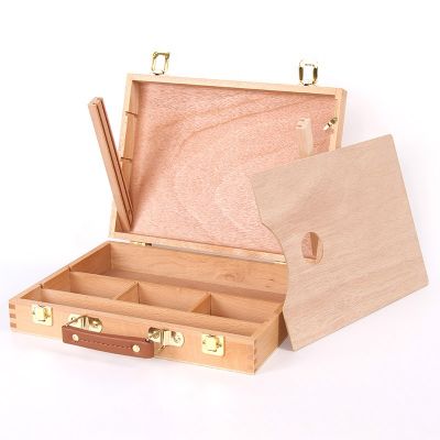 wooden art acrylic painting laptop tools easel box