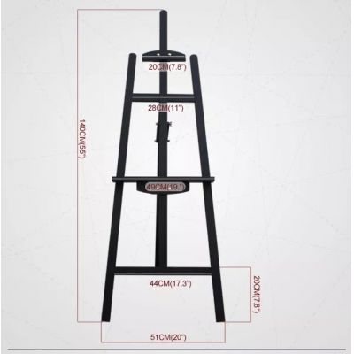 Black Artist pine 145cm wooden painting tripod easel