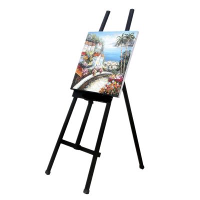 piano paint black metal iron easel, advertising display frame ,sketch board frame oil painting for adults