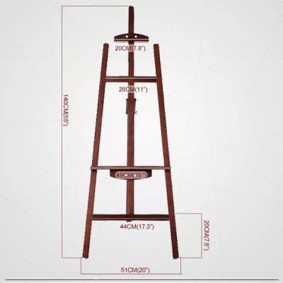 Vintage French pine wood painting drawing stand easel