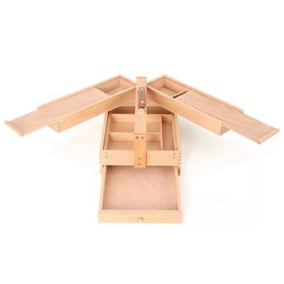 portable modern multi-function wooden tool box easel