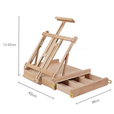 wooden art painting table easel box for kids